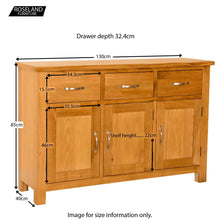 Load image into Gallery viewer, Newlyn Oak Large Sideboard
