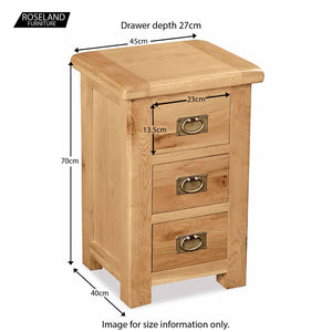 Zelah Oak Bedside Table