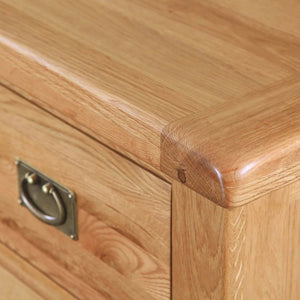 Zelah Oak 5 Drawer Tallboy Chest