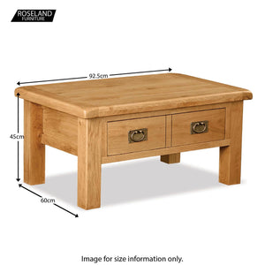 Zelah Oak Coffee Table with Drawer