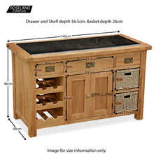 Load image into Gallery viewer, Zelah Oak Kitchen Island
