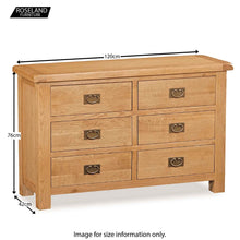 Load image into Gallery viewer, Zelah Oak 3+3 Drawer Chest

