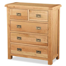 Load image into Gallery viewer, Zelah Oak 2 over 3 Drawer Chest

