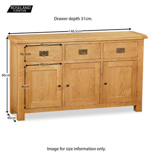 Zelah Oak Large Dresser