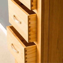 Load image into Gallery viewer, London Oak 5 Drawer Tallboy Chest

