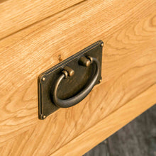 Load image into Gallery viewer, Surrey Oak Corner TV Stand with Baskets
