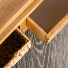 Load image into Gallery viewer, Surrey Oak Corner TV Stand with Baskets
