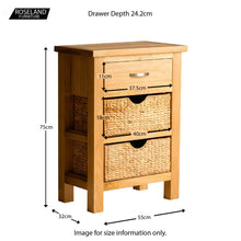 Load image into Gallery viewer, London Oak Telephone Table with Baskets
