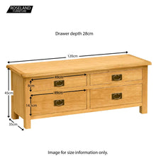 Load image into Gallery viewer, Surrey Oak Large TV Stand with Drawers
