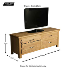 Load image into Gallery viewer, London Oak Large Smart TV Stand
