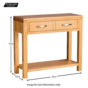 Abbey Light Oak Console Table