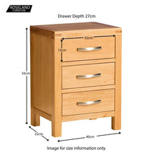 Load image into Gallery viewer, Abbey Light Oak Bedside Table
