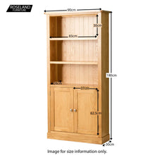 Load image into Gallery viewer, Hampshire Oak Open Display Cabinet
