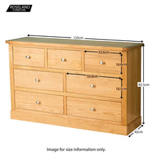Load image into Gallery viewer, Hampshire Oak 3 over 4 Drawer Chest
