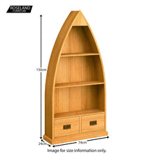 Load image into Gallery viewer, Surrey Oak Boat Bookcase
