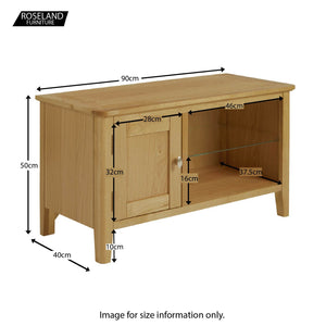 Alba Oak 90cm TV Unit