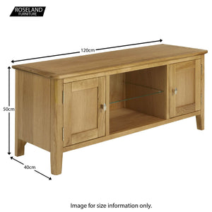Alba Oak Large 120cm TV Unit