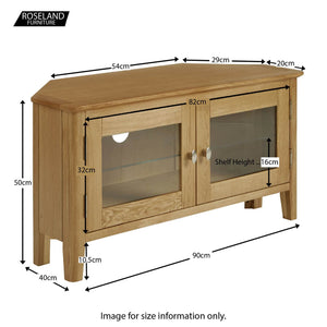 Alba Oak Corner TV Stand