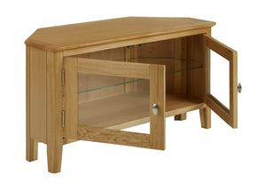 Alba Oak Corner TV Stand
