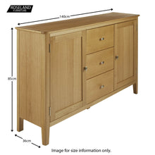 Load image into Gallery viewer, Alba Oak Large Sideboard
