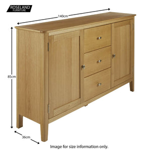 Alba Oak Large Sideboard