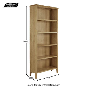 Alba Oak Large Bookcase