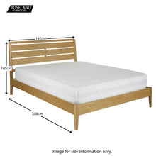 Load image into Gallery viewer, Alba Oak 4&#39;6 Double Bed Frame
