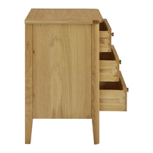 Load image into Gallery viewer, Alba Oak 3 Drawer Bedside Table
