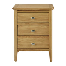 Load image into Gallery viewer, Alba Oak 3 Drawer Bedside Table
