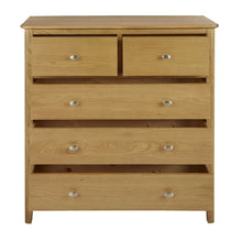 Load image into Gallery viewer, Alba Oak 2 Over 3 Drawer Chest
