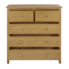 Load image into Gallery viewer, Alba Oak 2 Over 3 Drawer Chest
