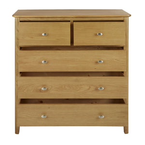 Alba Oak 2 Over 3 Drawer Chest
