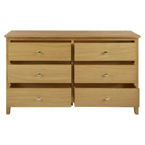Alba Oak 6 Drawer Chest