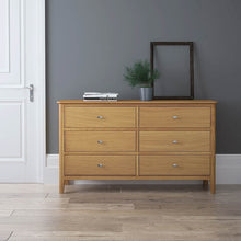 Load image into Gallery viewer, Alba Oak 6 Drawer Chest
