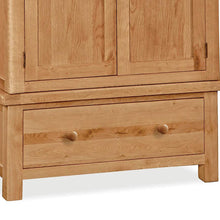 Load image into Gallery viewer, Sidmouth Oak Double Wardrobe With Drawer
