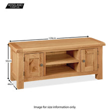 Load image into Gallery viewer, Sidmouth Oak 120cm TV Stand
