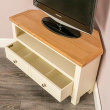 Load image into Gallery viewer, Farrow Cream Corner TV Stand
