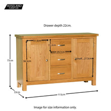 Load image into Gallery viewer, London Oak 3 Drawer Sideboard
