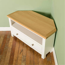 Load image into Gallery viewer, Farrow White Corner TV Stand
