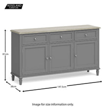 Load image into Gallery viewer, Mulsanne Grey Large Sideboard
