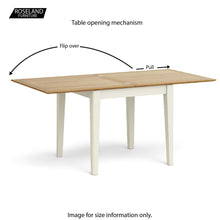 Load image into Gallery viewer, Windsor Cream Flip Top Extendable Dining Table
