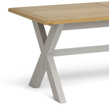 Load image into Gallery viewer, Lundy Grey Large Extending Oak Topped Dining Table
