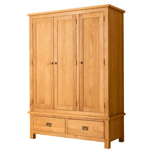 Load image into Gallery viewer, Lanner Oak Triple Wardrobe &amp; Drawers
