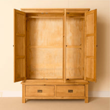 Load image into Gallery viewer, Lanner Oak Triple Wardrobe &amp; Drawers
