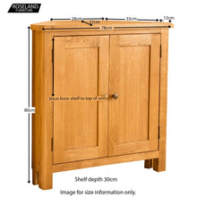 Load image into Gallery viewer, Lanner Oak Corner Cupboard
