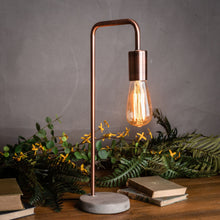 Load image into Gallery viewer, Copper Lamp with Stone Base
