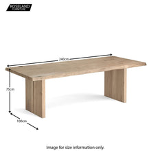 Load image into Gallery viewer, Oak Mill 240cm Dining Table - Wood Base - White Oil
