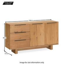 Load image into Gallery viewer, Oak Mill Small Sideboard  - Wood Base - Waxed Oak
