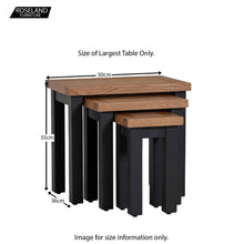 Load image into Gallery viewer, Charlestown Black Nest of 3 Tables
