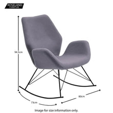 Load image into Gallery viewer, Bryce Accent Rocking Chair - Light Grey
